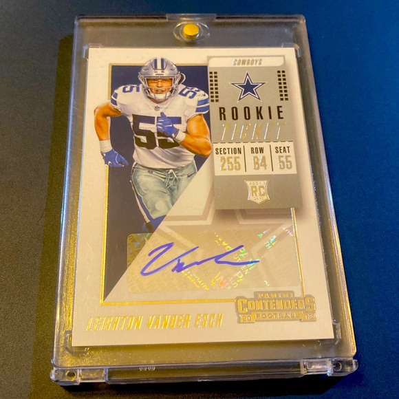 2018 Leighton Vander Esch Signed Panini Contenders Rookie Ticket - Picture 1 of 2